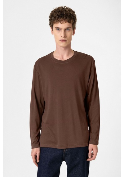 Antioch Relaxed Fit Basic Erkek T-shirt Kahverengi