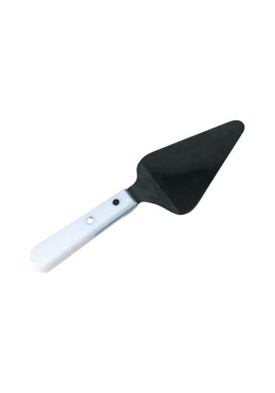 Üçgen Uçlu Çelik Spatula Beyaz Saplı Ergonomik Pasta Börek Servis
