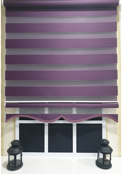 Zebra Stor Perde Mor Etek Dilimli Stb 400 V18