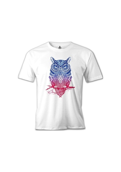 Baykuş Beyaz Erkek Tshirt