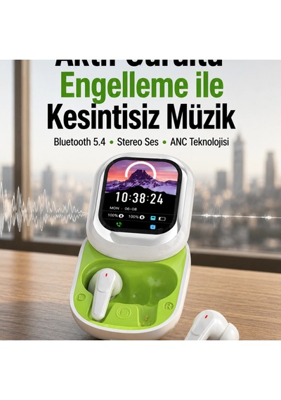 Gürültü Engelleyici Uzun Pil Ömürlü Stereo Bluetooth Kulak İçi Kulaklık 00
