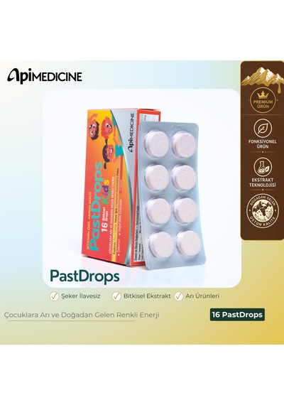 Apimedicine Pastdrops Kids Çocuklar İçin Şekersiz Bitkisel Drops