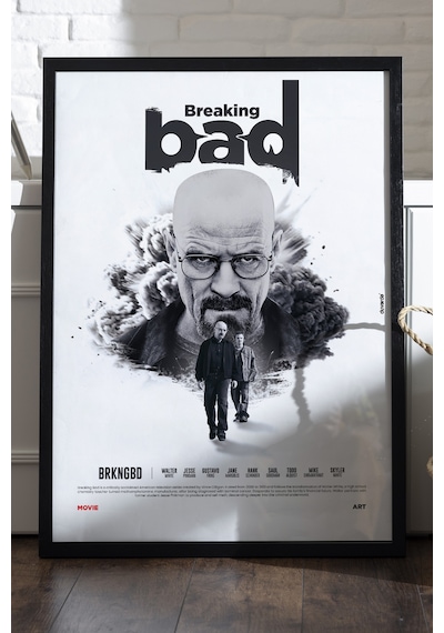Breaking Bad Siyah Ahşap Çerçeveli Poster, Dizi Duvar Tablosu