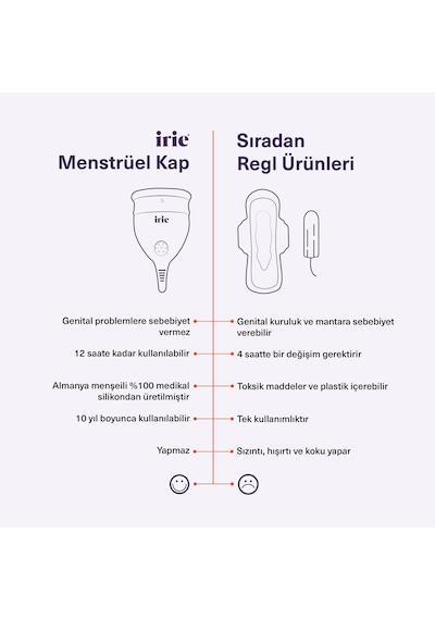 Irie Adet Kabı Menstrual Cup 2'li Paket [[Small + Small]]