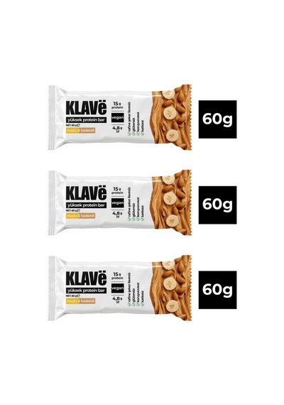 Yüksek Protein Bar Muz Aromalı Ve Bademli - 60 G X 3 Adet - 15g Protein, Vegan Ve Glutensiz - 797891581 Yüksek Protein Bar Muz Aromalı Ve Bademli - 60 G X 3 Adet - 15g Protein, Vegan Ve Glutensiz - 797891581