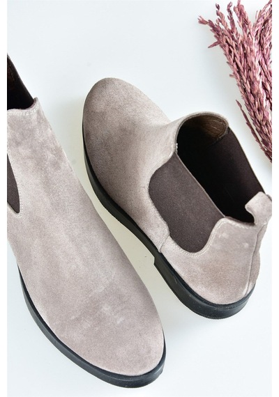 Fox Shoes Vizon Süet Kadın Bot L6671968602 Vizon Süet