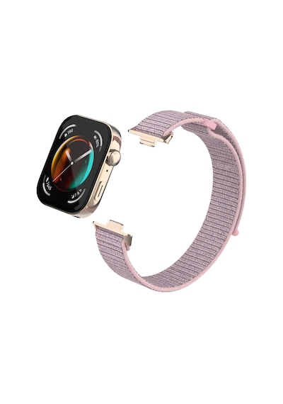 Kilifone - Huawei Watch Fit 3 Uyumlu - Kordon Metal Kordon Krd-03 - Pink Sand