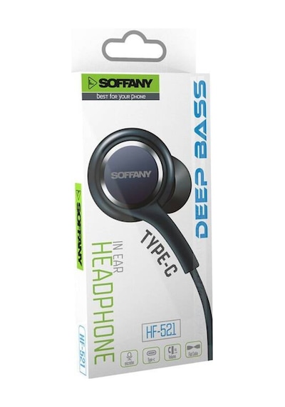 Soffany HF-521 Type-C Girişli Kulak İçi Kablolu Kulaklık