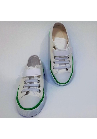 Fiyra 9002 Beyaz Keten Sneaker Cırtlı Çocuk Spor Ayakkabı 001
