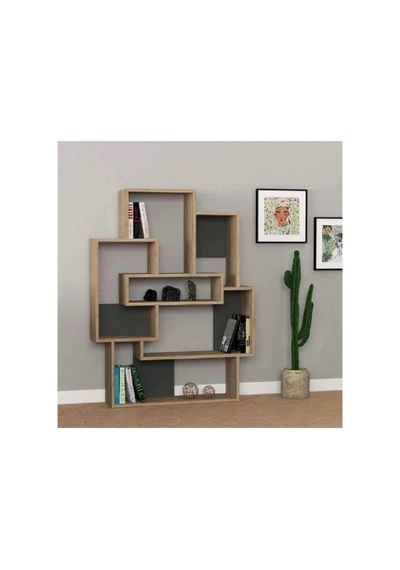 Ventana Kitaplık Safir Meşe - Antrasit Ventana Kitaplık Safir Meşe - Antrasit