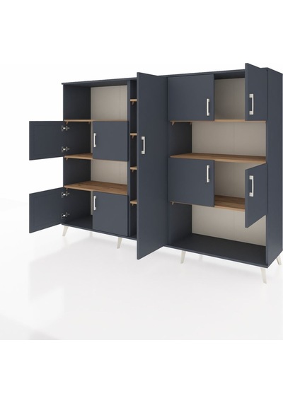 Hyperion Dolap 10 Raflı 9 Kapaklı 220x44x163 Antrasit-antrasit/ça Antrasit-antrasit/çam Hyperion Dolap 10 Raflı 9 Kapaklı 220x44x163 Antrasit-antrasit/ça Antrasit-antrasit/çam