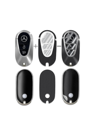 Mercedes 2021 2025 C E S Glc Cle Eqe Eqs Sl Serisi Uyumlu Smart Key Koruyucu Dekoratif Sticke Standart