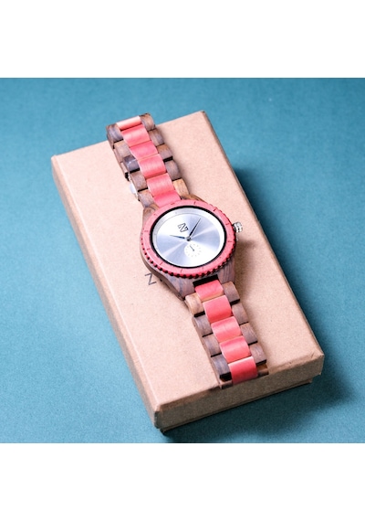 Zebrino Ww-au-2kbg Zbr-al-wh1 Kineto Wood Red Ahşap Erkek Kol Saati 45 Mm