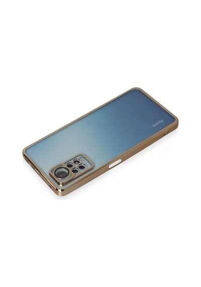 Newface Xiaomi Redmi Note 11 Pro Kılıf Razer Lensli Silikon - Gold Altın