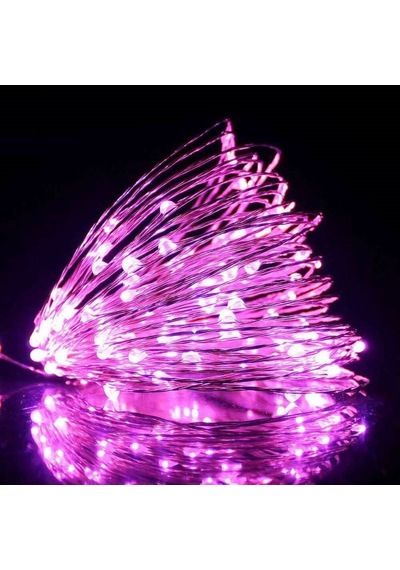 8 Metre Pembe Pilli Led Işık Canlı Pembe Işık Ip65 Su Geçirmez Sevgililer Gününe Özel Pembe Led Işık Pembe