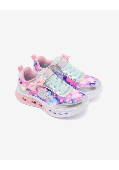 Skechers Flutter Heart Lıghts - Blurred Love Büyük Kız Çocuk Gri Işıklı Spor Ayakkabı 303255l Sllp