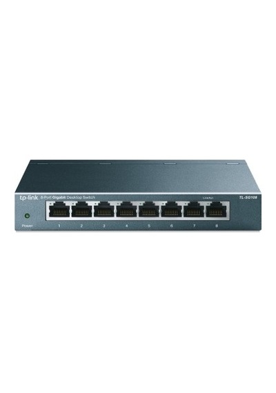8 Port 10-100-1000 Mbps Switch, Çelik Gövde İle Dayanıklı Tasarım