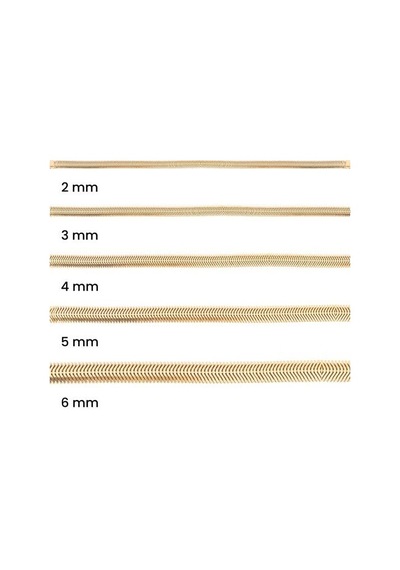Balıksırtı 5 Mm 14 Ayar Altın Zincir