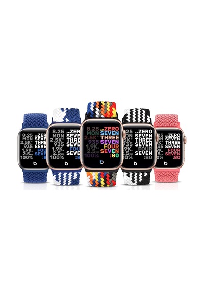 Tüm Apple Watch Serileri İle Uyumlu Yumuşak Ve Kullanışlı Solo Loop Esnek Örgü Kordon Çok Renkli Tüm Apple Watch Serileri İle Uyumlu Yumuşak Ve Kullanışlı Solo Loop Esnek Örgü Kordon Çok Renkli