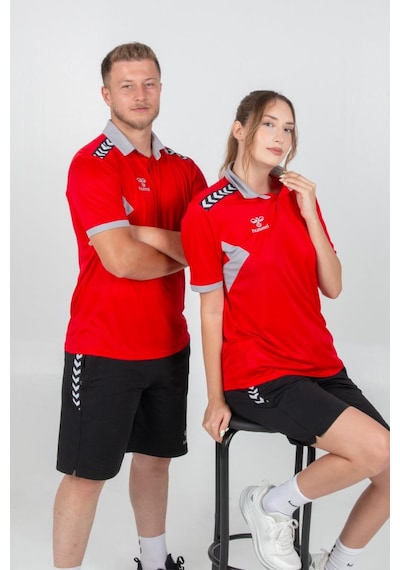 Hummel Otantik Polo Yaka Kamp Tişört Kırmızı