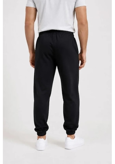 Zenna Tarz Erkek İki İplik Beli Lastikli Bağcıklı Regular Fit Jogger Eşofman Altı - Siyah