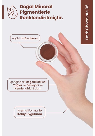 Bade Natural Krem Göz Farı 06 Dark Chocolate