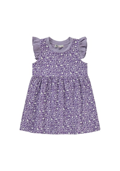 Civil Girls Leoparlı 2-5 Yaş Elbise Lila