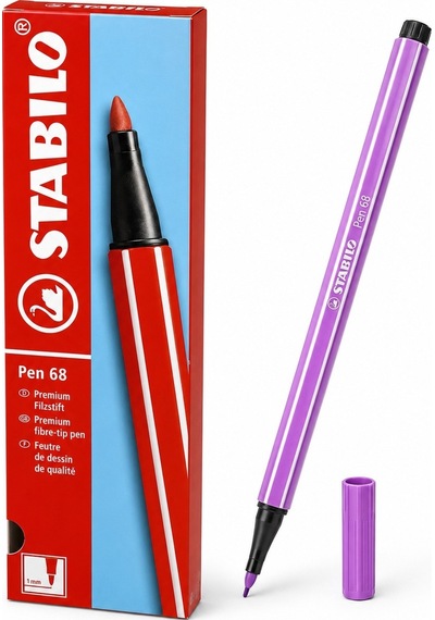 Keçe Uçlu Boya Kalemi 1 Mm Erik Moru 68/60 10 Lu Paket