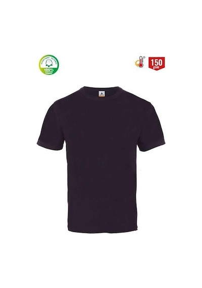 Myform 8128 Comfort Sıfır Yaka Supreme Tshirt- Siyah Çok Renkli