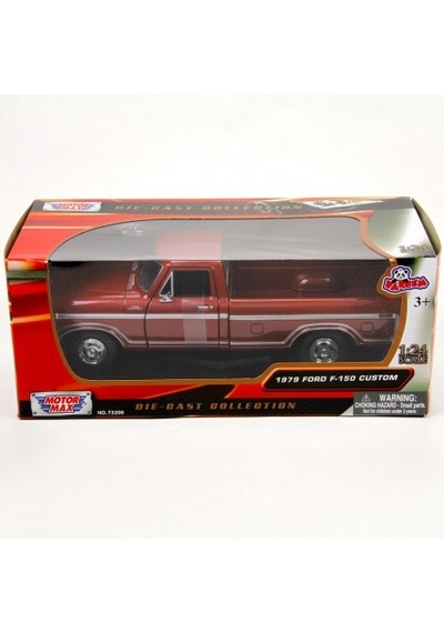 Motor Max 1:24 1979 Ford F-150 Custom Kahverengi Kamyonet Kahve