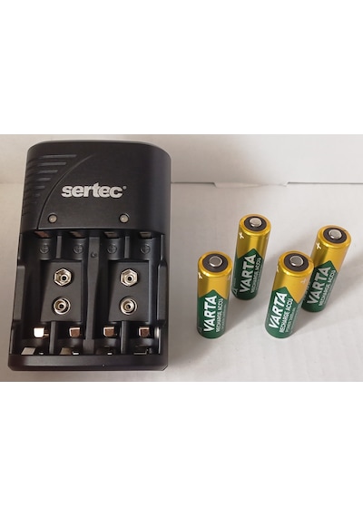 Varta 4 Adet Şarjlı 2100mah Aa Kalem Pilpromo Paket +sertec Stc-9v Aa-aaa Otomatik-hızlı Pil Şarj Cihazı