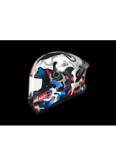 Mt Helmets Mt Stınger Yozu A7 Motosiklet Kaskı Mavi Beyaz