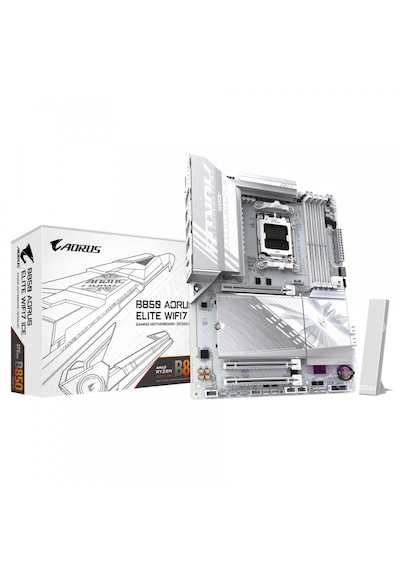 Gigabyte B850 Aorus Elite Wıfı 7 Ice Ddr5 8200 Oc M.2 Am5 Atx A