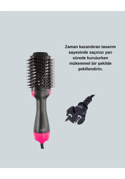 Oval Tasarımlı Profesyonel Fönlü Saç Şekillendirici Sarı