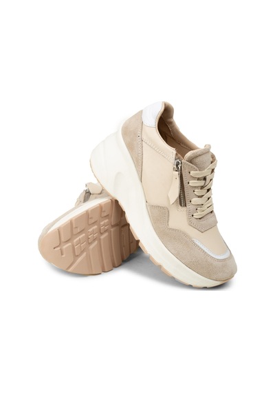 Deery Kadın Hakiki Süet Bej Dolgu Topuk Sneaker - M9147zbejc01