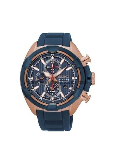 Seiko Velatura Snaf62p Mavi Silikon Kordon Mavi