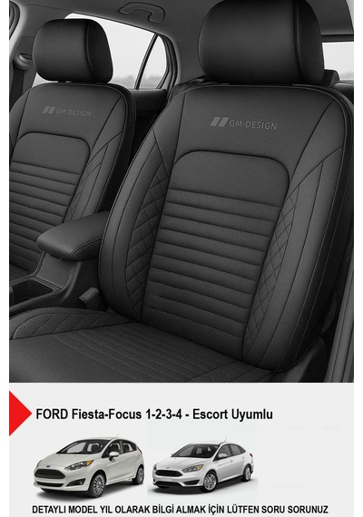 İstanbul Serisi Deri Oto Koltuk Kılıfı Ford Focus-fiesta-fordscorta Uyumlu