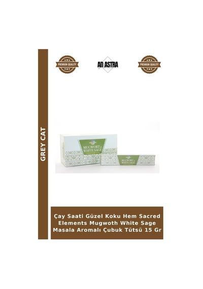 Çay Saati Güzel Koku Hem Sacred Elements Mugwoth White Sage Masala Aromalı Çubuk Tütsü 15 Gr