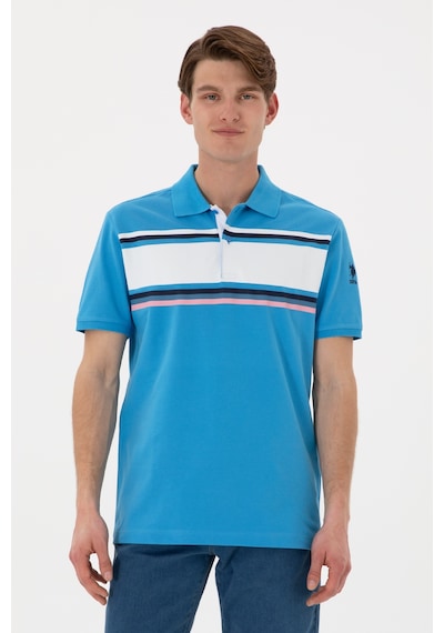 U.S. Polo Assn. Erkek Regular Fit Polo Yaka Turkuaz Tişört 50306858-VR093