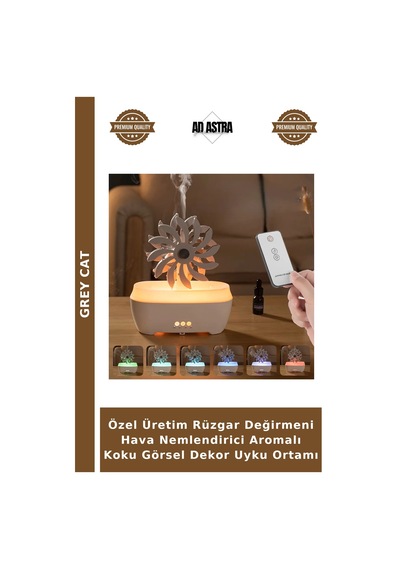 Özel Üretim Rüzgar Değirmeni Hava Nemlendirici Aromalı Koku Görsel Dekor Uyku Ortamı