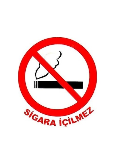 Sigara Içilmez Sticker Sticker Boyut 6.8x6 Cm