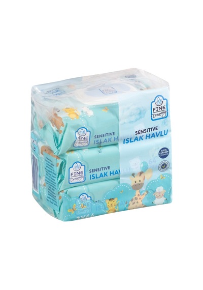 Fine Dreaming Islak Havlu 3 64'lü Bebek, Alkol Ve Paraben İçermez 6'li Avantaj Paketi - 6 Adet Tarı