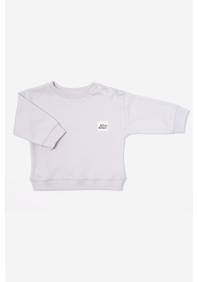 Atlasyael Atlas&yael %100 Organik Pamuk Gots Organik Belgeli Bebek Oversize Sweatshirt - Gri