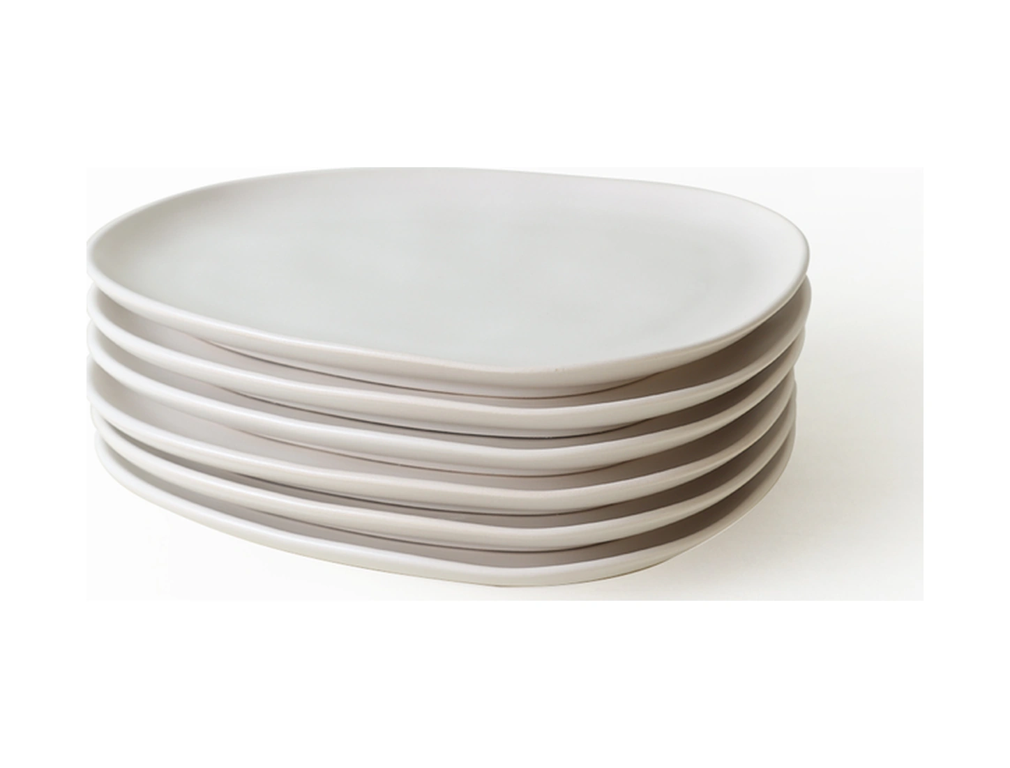 Keramika Mat Beyaz Tetra Pasta Tabağı 23 Cm 6 Adet