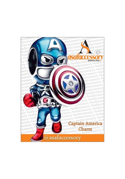 Kaptan Amerika Charm Captain America Mavi