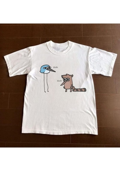 Startmore Beyaz Regular Show T-shirt Beyaz Oversize Tişört Unisex