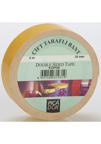 Pcador Çift Tarflı Köpük Bant Askısız 38 MM X 5 Mt