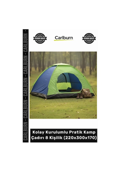 Özel Üretim Su Geçirmez Geniş Outdoor Kolay Kurulumlu Pratik Kamp Çadırı 8 Kişilik 220x300x170 Çok Renkli