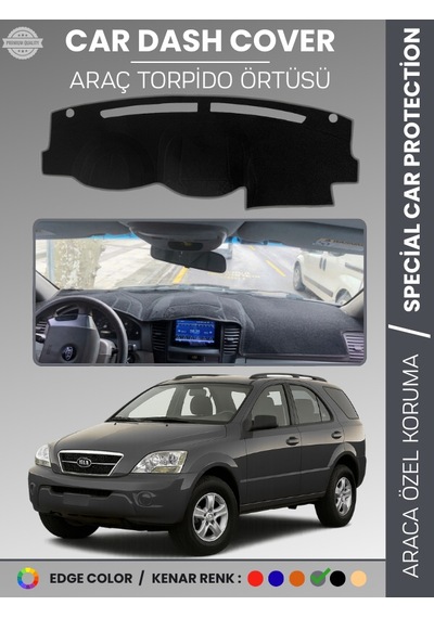 Kia Sorento 2006-2009 Torpido Örtüsü Ön Panel Halı Torpido Koruma Tam Uyum Araca Özel Kaymaz - 445 Stiloto