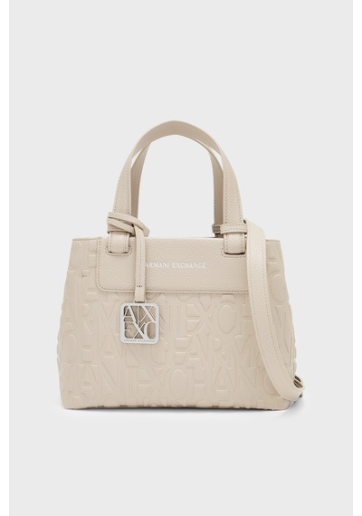 Armani Exchange Logolu Çıkarılabilir Askılı Çanta Kadın Çanta Xw001576 Af15774 U6208 Ekru